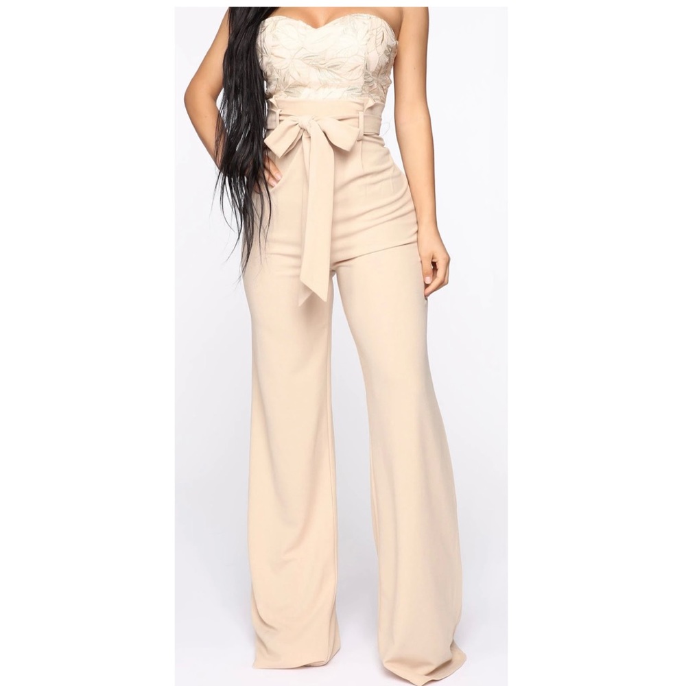 Strapless Lace Jumpsuit